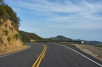 California USA Dawn: A Scenic Mountain Road