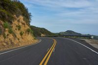 California USA Dawn: A Scenic Mountain Road