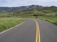 two yellow stripes are painted on the road for the motorists to use as warning