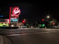 California, USA: Nighttime City View with Streetlights