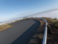 California, USA: A Road with Asphalt, Day and Clear Sky