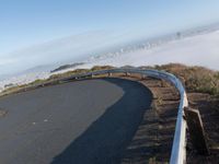California, USA: A Road with Asphalt, Day and Clear Sky