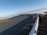 California, USA: A Road with Asphalt, Day and Clear Sky
