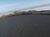 California, USA: A Road with Asphalt, Day and Clear Sky