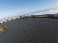 California, USA: A Road with Asphalt, Day and Clear Sky