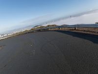 California, USA: A Road with Asphalt, Day and Clear Sky