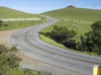 California, USA: Rural Landscape with Asphalt Road