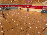 Top-Down View of a Basketball Court in California, USA