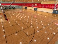 Top-Down View of a Basketball Court in California, USA