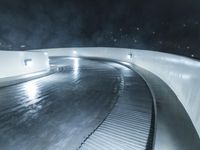 Winter in California: Snow-Covered Road Amidst Beautiful Scenery