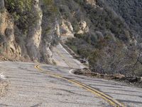 California's Winding Road: Through Low Mountains and Rugged Terrain