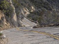 California's Winding Road: Through Low Mountains and Rugged Terrain