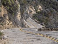 California's Winding Road: Through Low Mountains and Rugged Terrain