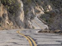 California's Winding Road: Through Low Mountains and Rugged Terrain