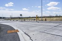 City Road in Canada: Barrier Line and Concrete Street