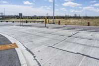 City Road in Canada: Barrier Line and Concrete Street