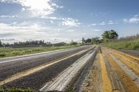 there is no image to describe on this page, just a yellow road with yellow stripes