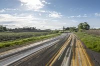 there is no image to describe on this page, just a yellow road with yellow stripes