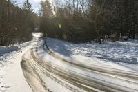 Canada Landscape: Water, Forest, and Snow