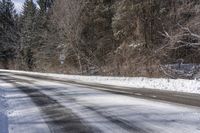 Canada Ontario Forest Snow Road 004