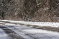 Canada Ontario Forest Snow Road 005