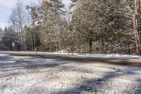 Canada Ontario Landscape: Asphalt Road Through Nature