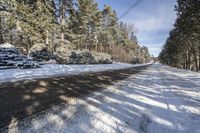 Canada Ontario Landscape: Road through Asphalt Forest