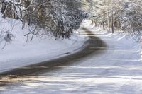 Winter Landscape Road through Ontario, Canada