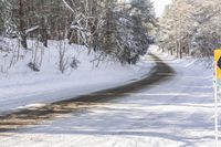 Canada Ontario Landscape Road Snow Forest 002