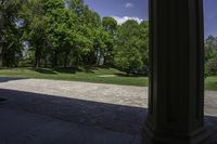 there is an old stone building in this photo to say goodbye to those who have passed