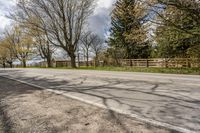 Canada Ontario: Rural Landscape with Sunlit Road