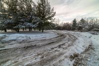 Canada Road Covered in Snow in Toronto