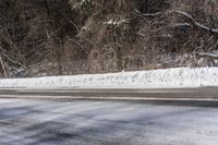 Canada Snowy Forest Road Landscape 002