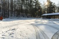 Canada's Winter Parking Lot: Covered in Snow, Bathed in Sunlight