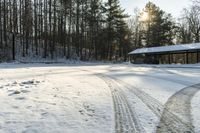 Canada's Winter Parking Lot: Covered in Snow, Bathed in Sunlight