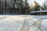 Canada's Winter Parking Lot: Covered in Snow, Bathed in Sunlight