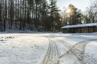 Canada's Winter Parking Lot: Covered in Snow, Bathed in Sunlight