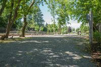 Canadian Barn and Shed on Gravel Surface