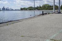 Canadian City Skyscrapers Over Coastal Waters