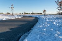 Canadian Landscape: Autumn Snow and Clear Sky 001