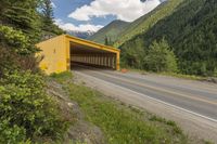 Canadian Landscape: Road Through Mountains