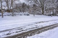 Canadian Landscape: Snow-Covered Roads Through Residential Areas