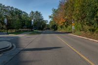 Canadian Landscape: A Straight Road in Toronto's Suburbs