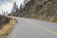 Canadian Mountain Landscape with Asphalt Road