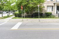 Canadian Residential Area with Trees and Townhomes 003