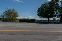 Canadian Residential Road: Trees and Grassy Landscape