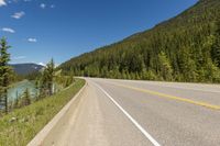 Canadian Road in Alberta: A Landscape under Clear Skies