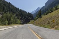 Canadian Road: Asphalt and Mountain Landscape