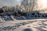 Canadian Road Covered in Snow