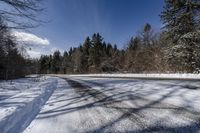 Canadian Road Landscape with Snow and Trees 004